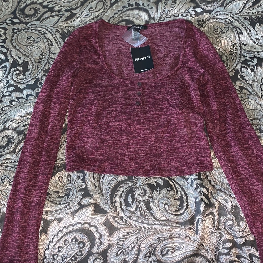 Forever 21 long sleeve crop top